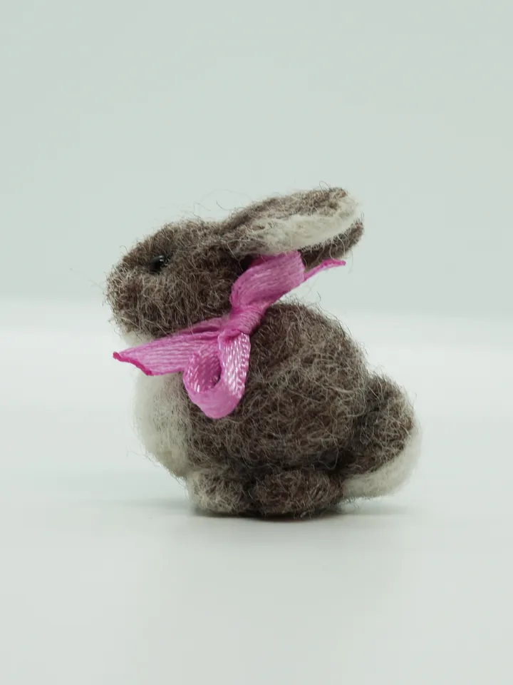Cinnabun the rabbit, miniature needle felted bunny, gift for her, tiny rabbit, made to order