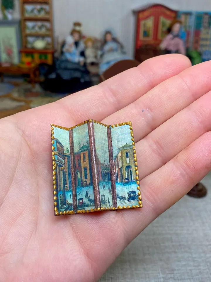 Set of furniture with accessories. 1:12. miniature dollhouse. Furniture for dolls.