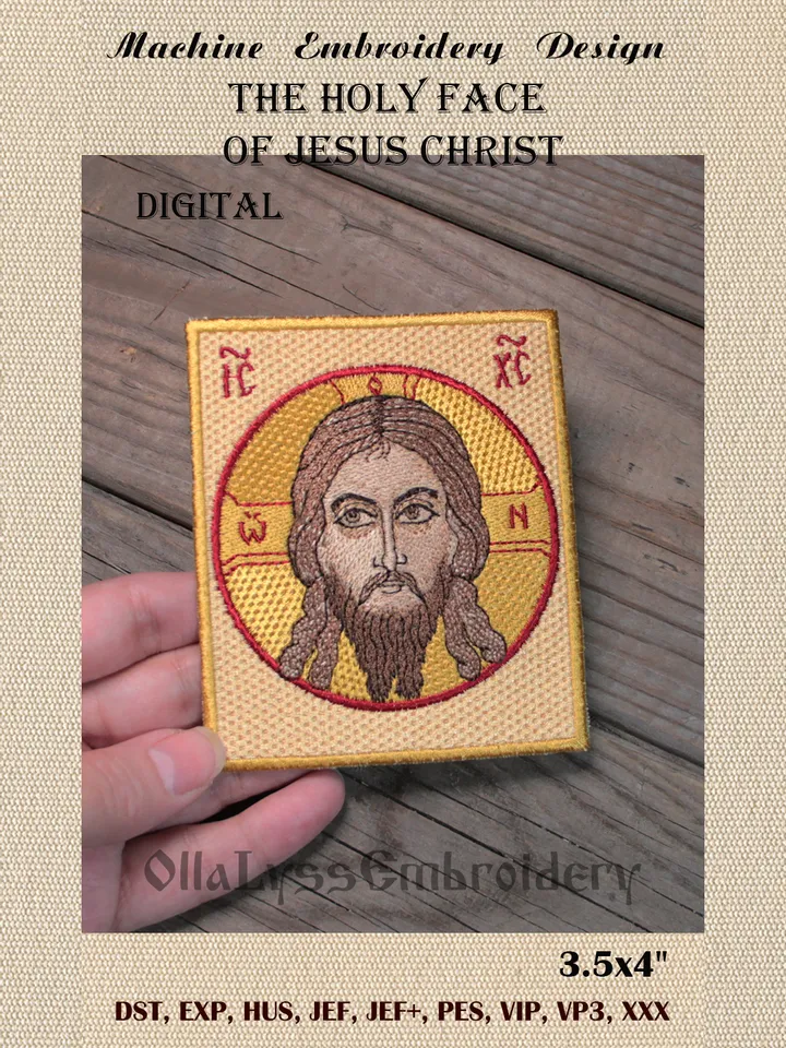 The Holy Face of Jesus Christ embroidery design