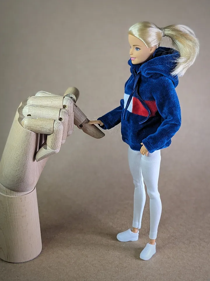 Navy blue velvet hoody for 1/6 scale fashion female dolls