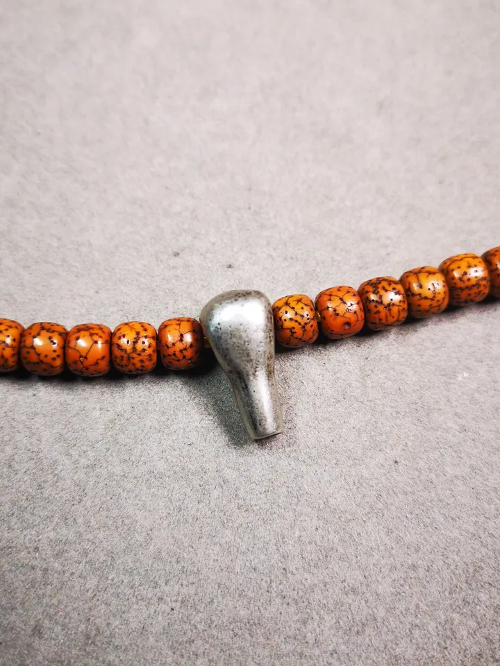 Gandhanra Tibetan Guru Bead,Mini Size T-drilled 3-Hole Prayer Bead,Mala Bead,Connector Bead for Buddhist Bead Accessories