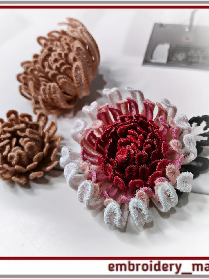 Set of designs Chrysanthemum flower Embroidery in the hoop from Embroidery Manavi 05