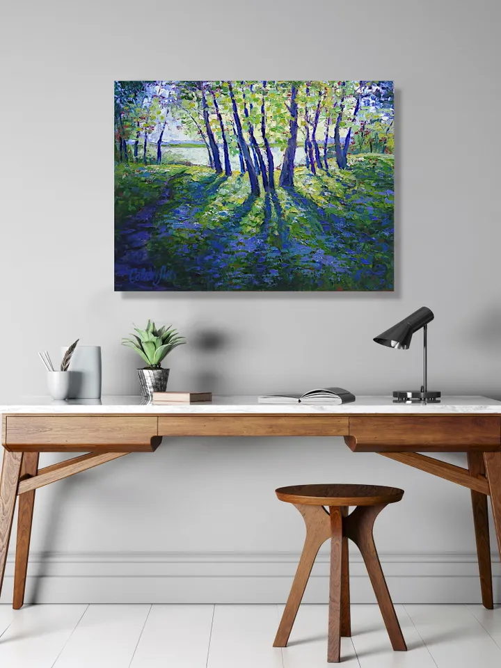 Birch Tree Painting Aspen Tree Original Art Spring Landscape Oil Painting On Canvas Art Forest 12"x16" By Colibri Art