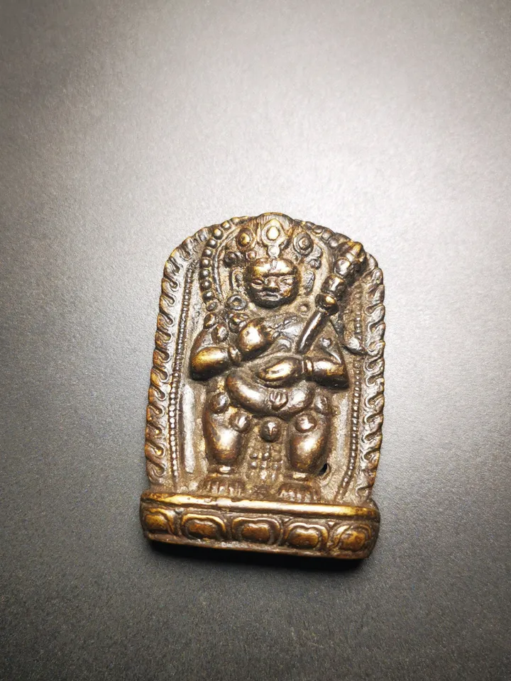 Gandhanra AcientTibetan Buddhist Statue,Original Mahakala,Made of Thokcha,over 100 Years Old