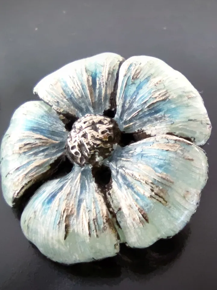Flower bracelet with charm hot enamel