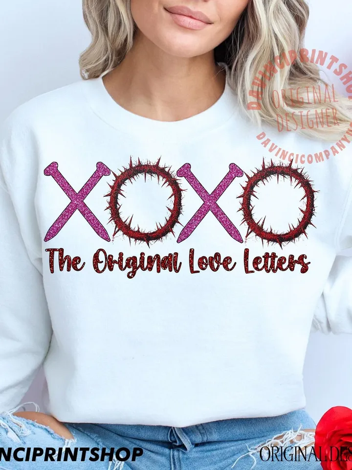 XOXO png, Thorn of crown png, Christian Valentines, Bible verse png, Glitter Valentines, Retro Valentines png, Valentines Day png, xoxo