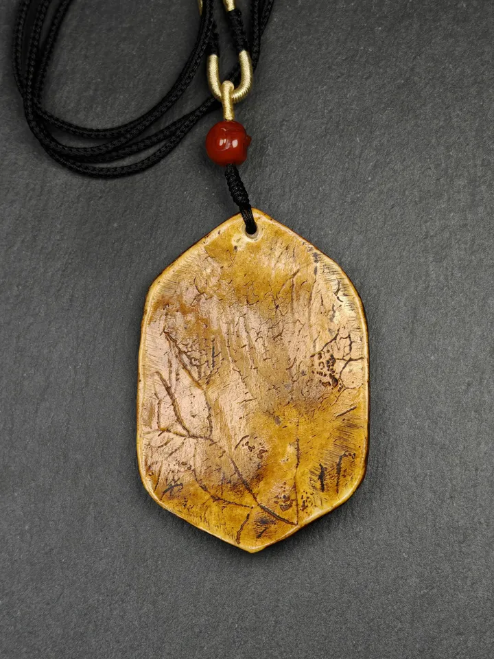 Authentic Citipati Master Kapala Pendant,Gandhanra Old Tibetan Amulet,Protective Charm,Spiritual Necklace,72mm × 58mm