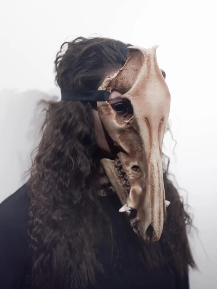 Boar Skull Mask | animal skull mask | Viking skull Mask | resin skull mask | cosplay face mask | halloween scary mask | creepy mask