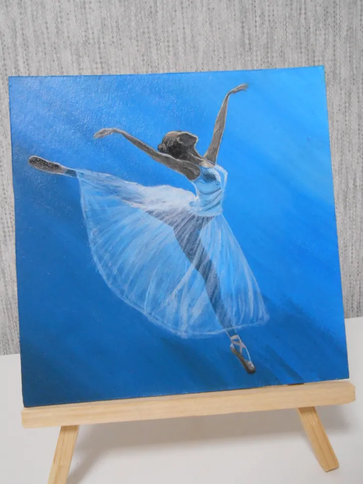Ballerina. Oil painting.