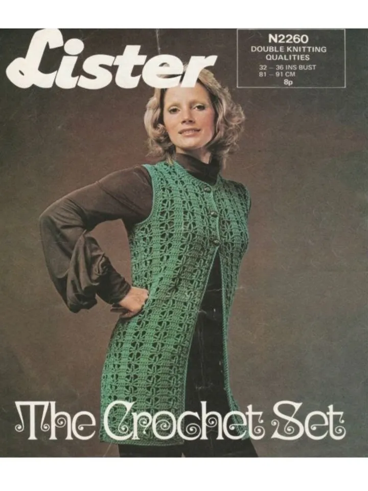 Vest crochet pattern, waistcoat women crochet pattern pdf