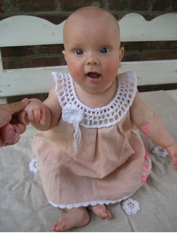 Pinc baby dress, toddler pink dress, girl cotton dress, Newborn dress, one months, preemie dress, Princess Party dress