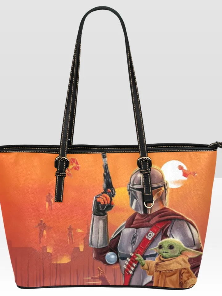 Mandalorian Leather Tote Bag