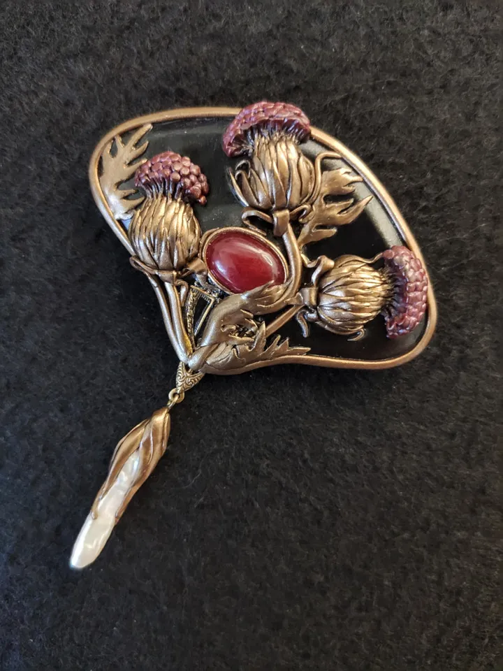 Vintage brooch from Scottish Thistle, Scottish Thistle Flower,Vintage Inspired
