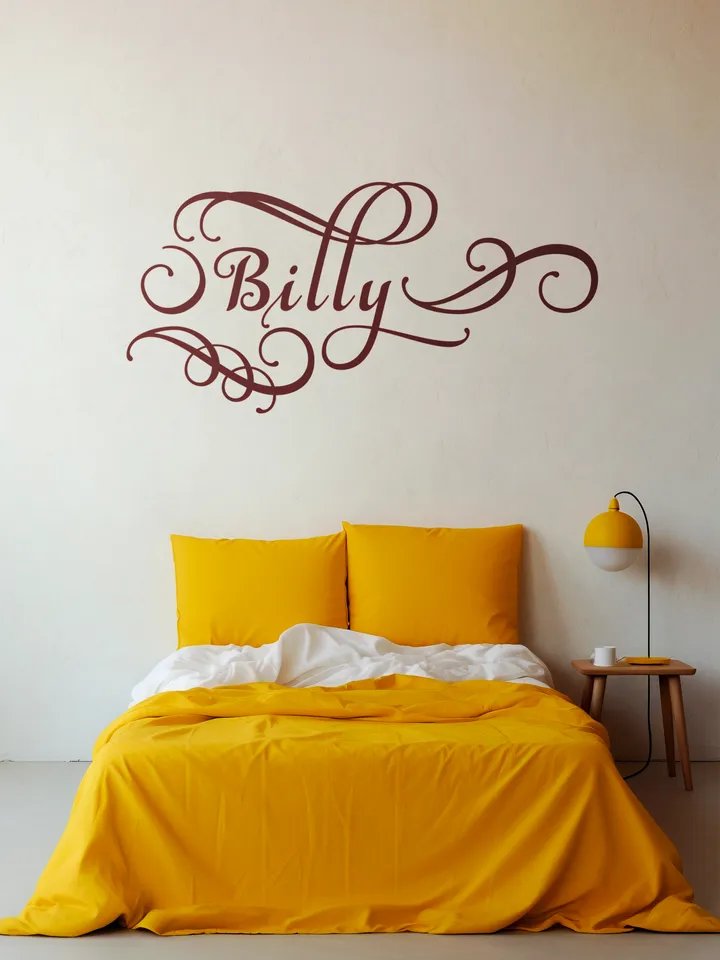Billi - name in Samantha style with bright letters, digital design