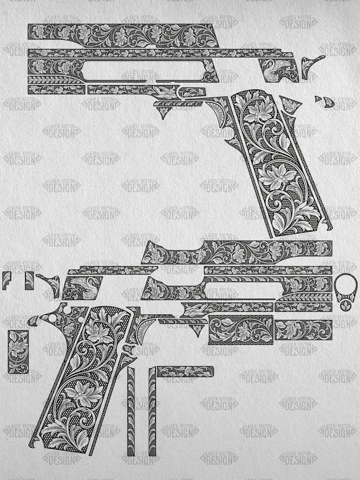 VECTOR DESIGN Colt MK IV series 70 Gold Cup Scrollwork