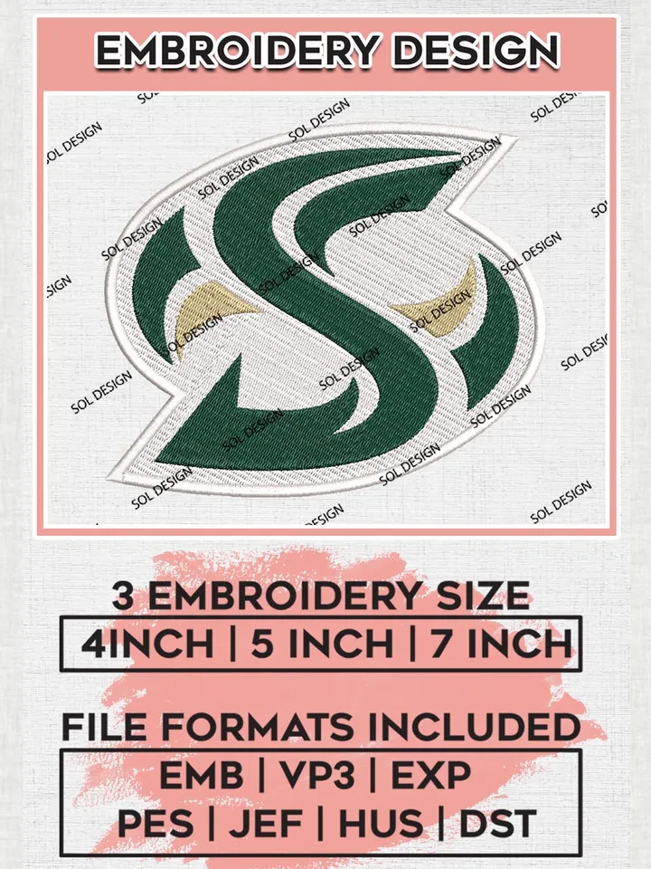Sacramento State Hornets Logo Machine Embroidery Design, NCAA Sacramento State Hornets Embroidery Design Design files, NCAA Embroidery Designs, NCAA Machine Embroidery Designs, Digital Download