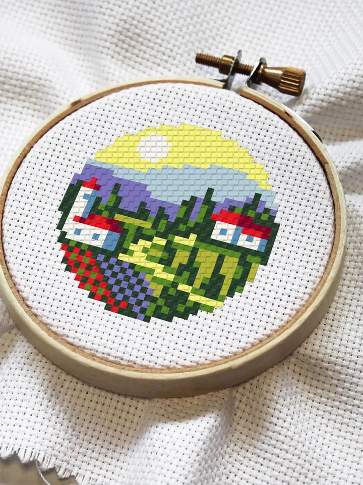 Small cross stitch pattern download PDF Italy village cross stitch Nature landscape embroidery PDF Tiny picture cross stitch beginner #L20
