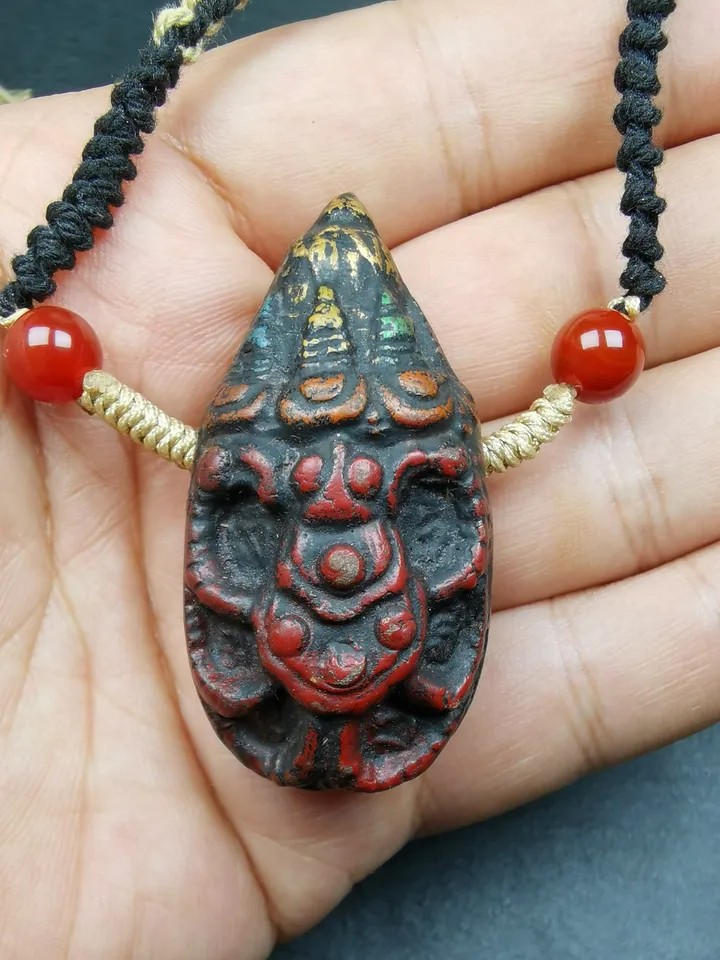 Gandhanra Old Tibetan Tsa Tsa Amulet, Scorpion Guru of Padmasambhava, Scorpion Terma Amulet of Wrathful Kila Transmission