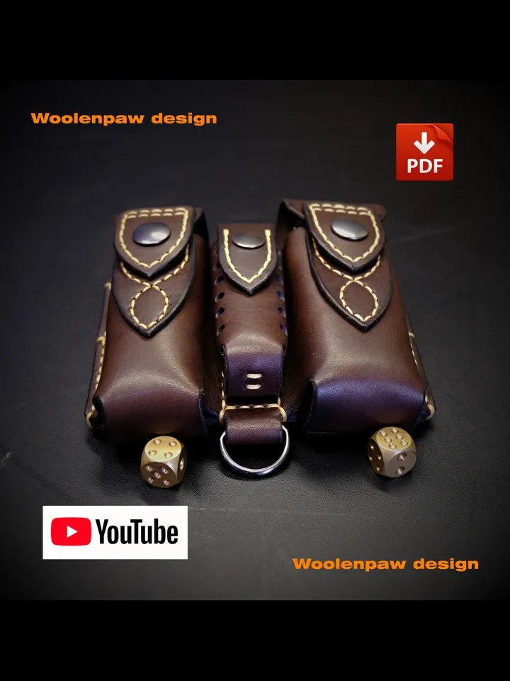 PDF leather pattern - Belt Case for Leatherman Surge + Bit-Kit. EDC40