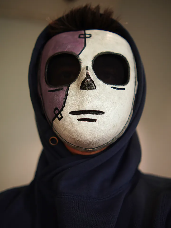 Sally Face cosplay Pink-White mask Game mask Halloween mask High Quality Resin mask