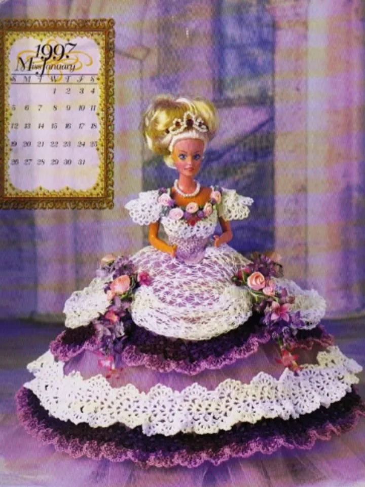 Vintage Barbie Dress Crochet Pattern for Dolls 11-1/2" Digital Download PDF
