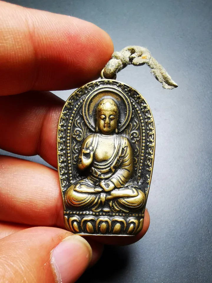 Gandhanra Tibetan Buddhist Amulet,Shakyamuni Pendant,Gautama Buddha Pendant,Made of Brass