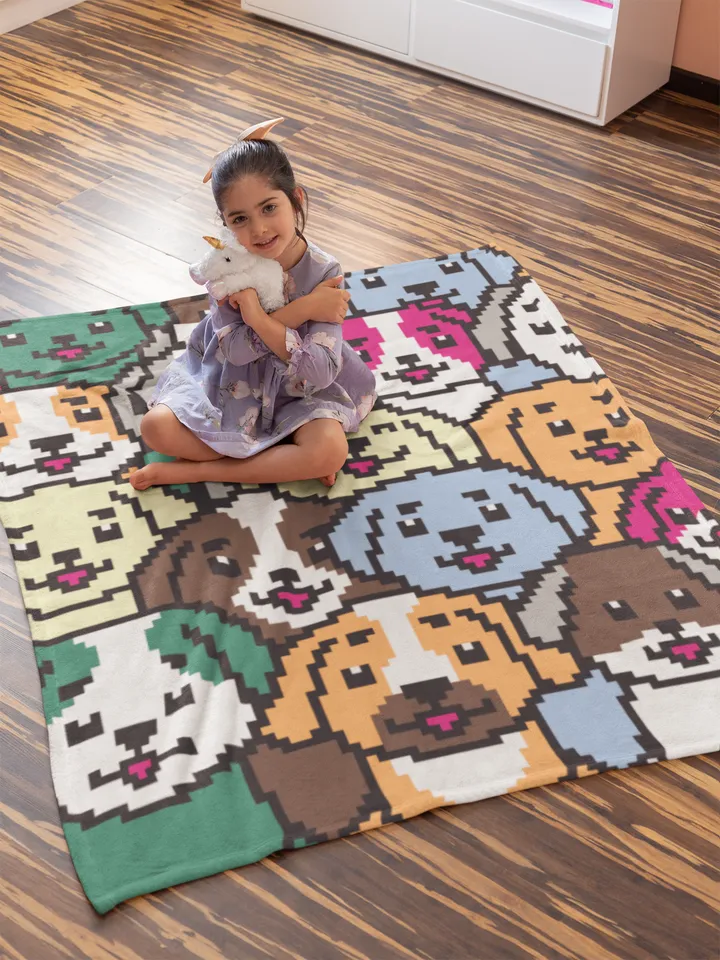 Crochet Pattern C2C Dogs Counted For Crocheting Afghan Plaid Blankets Digital Download PDF