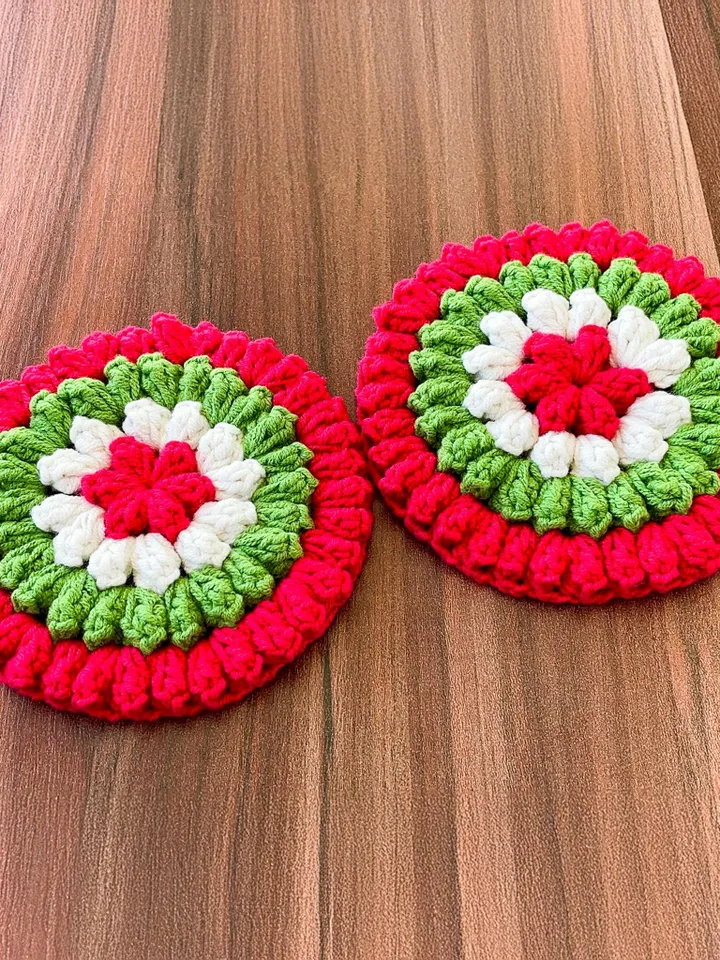 Flower Scrubby Crochet Pattern, Festive DIY Decorative Scrubby for Eco-Friendly Christmas Gift, Easy Beginner PDF Tutorial