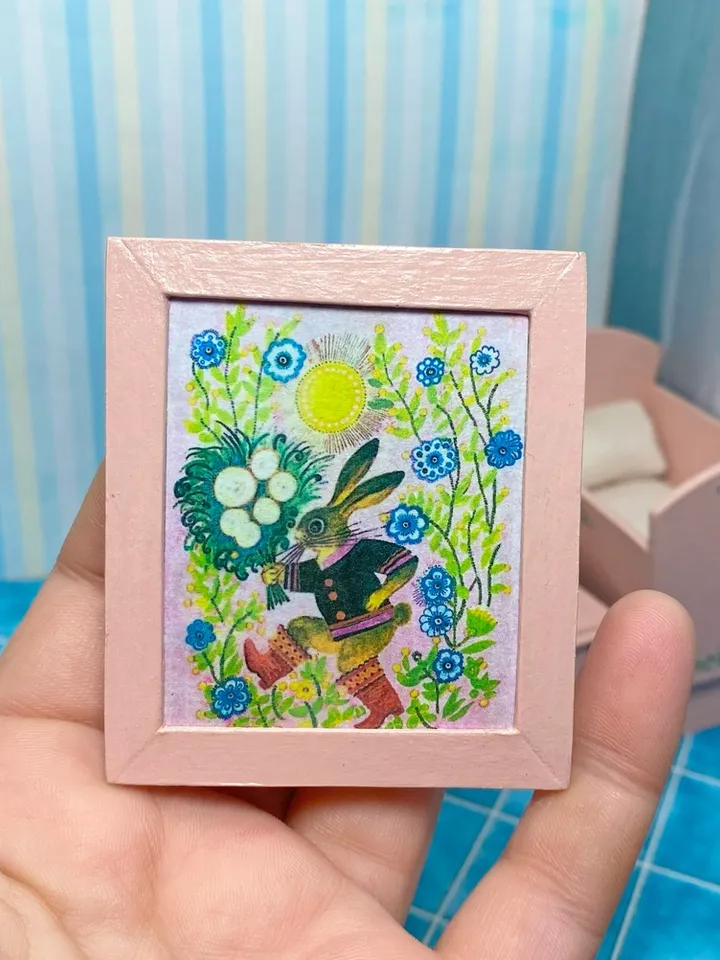 Doll furniture for a children's room. miniature dollhouse. 1:12.