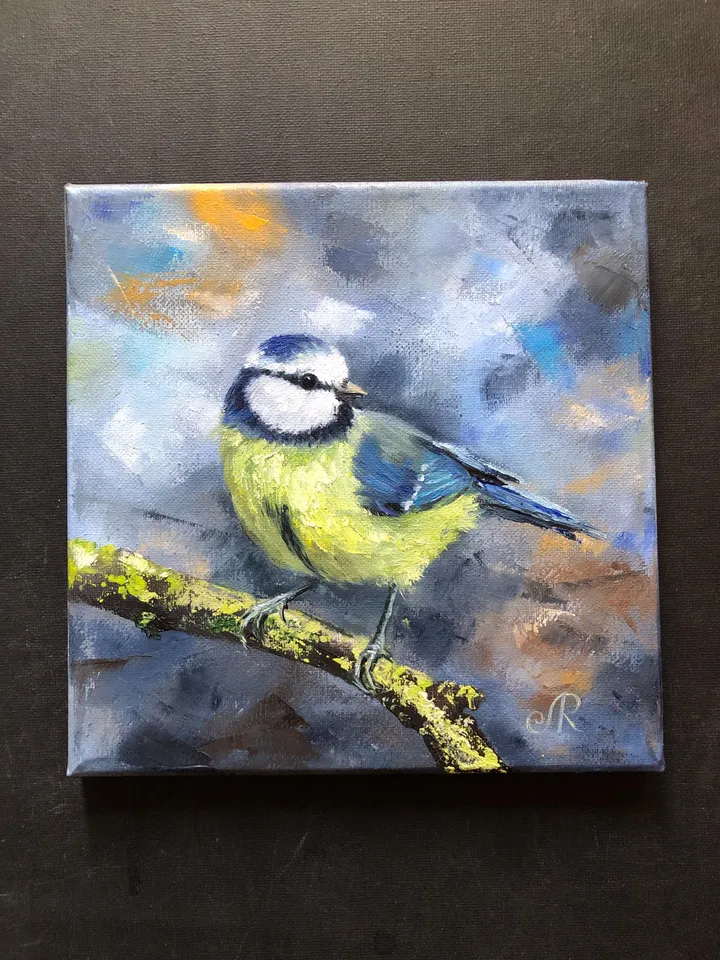 Bird Original Oil Painting Animal Painting Birds Wall Art