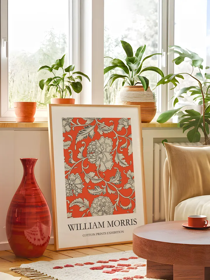 William Morris Inspired Digital Wall Art Vintage Textile Poster Museum Style Home Print Classic Interior Pattern Gift Decoration Download