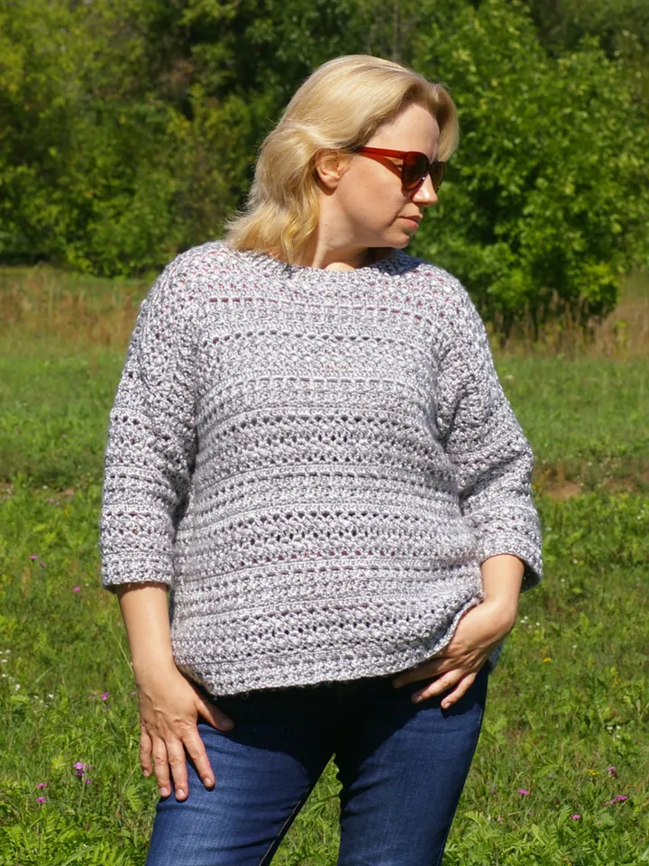Oversized Cosy Women's Sweater Lea Crochet Pattern