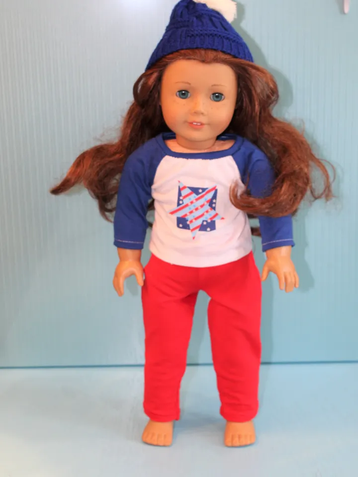 Handmade American girl doll sporty outfit – American girl doll clothes - doll shoes - gift for granddaughter