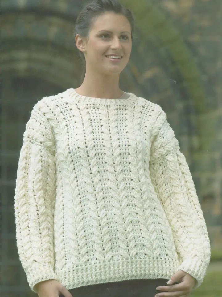 Crochet sweater pattern, women sweater crochet pattern pdf