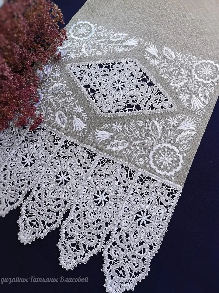 "Babushkin pattern" designs for an embroidery machine.
