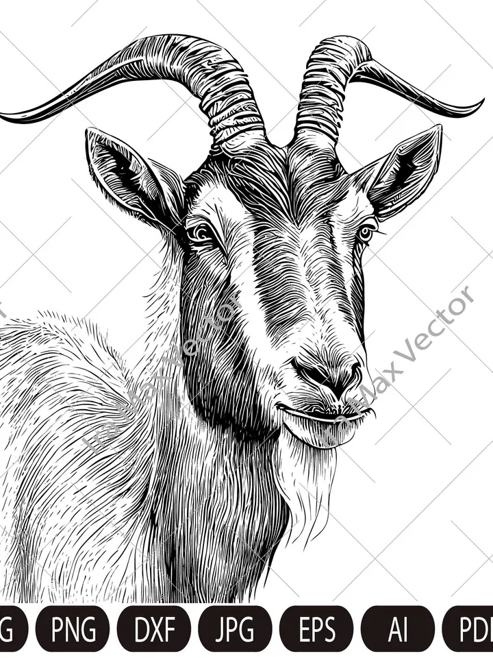 Goat Svg, Goat Face svg, Goat Clipart, Goat Png, Goat Head svg, Goat Silhouette, Farm Animals Silhouette