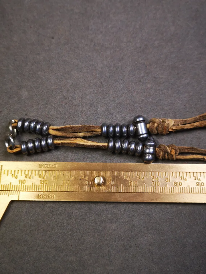 Gandhanra 7mm Tibetan Buddhist Prayer Bead Counters for 8-15mm Mala,with Dorje and Bell Pendant,Made of Cold Iron,60 Years Old