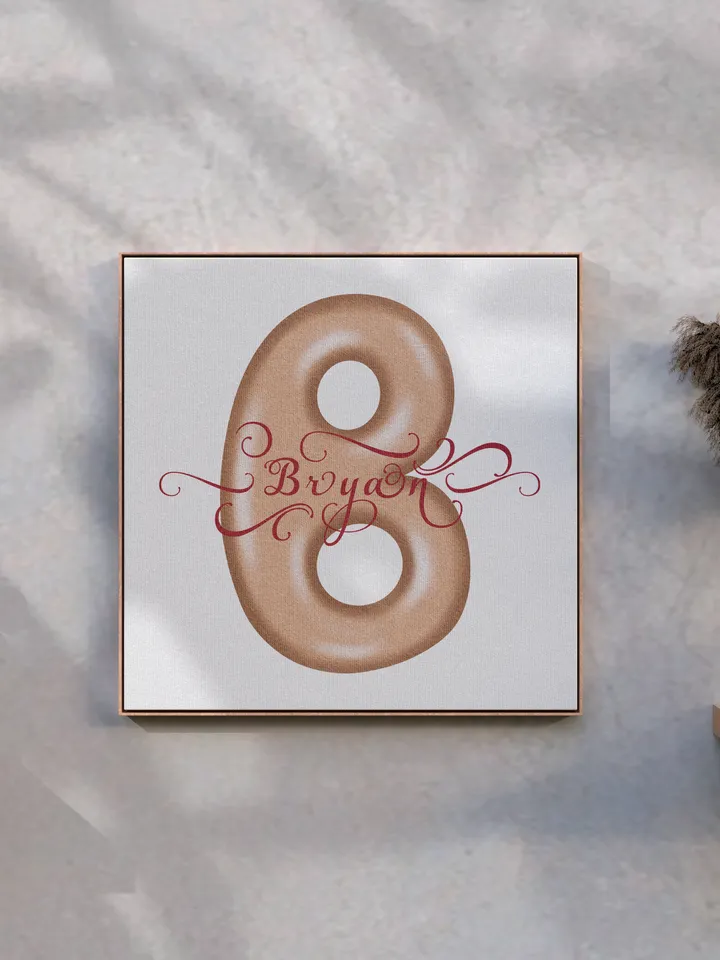 Bryan - name in Samantha style with bright letters, digital design