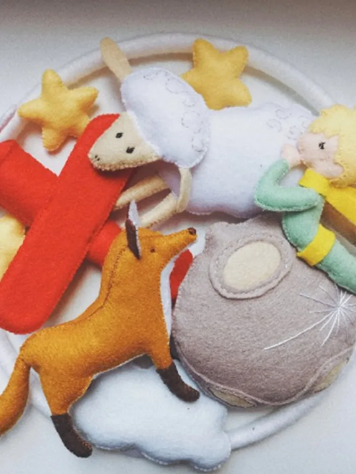 The Little Prince baby mobile, Nursery mobile neutral, Crib mobile