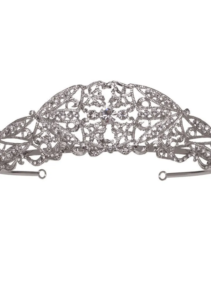 Tiara de boda de cristal Swarovski Art Déco para novia