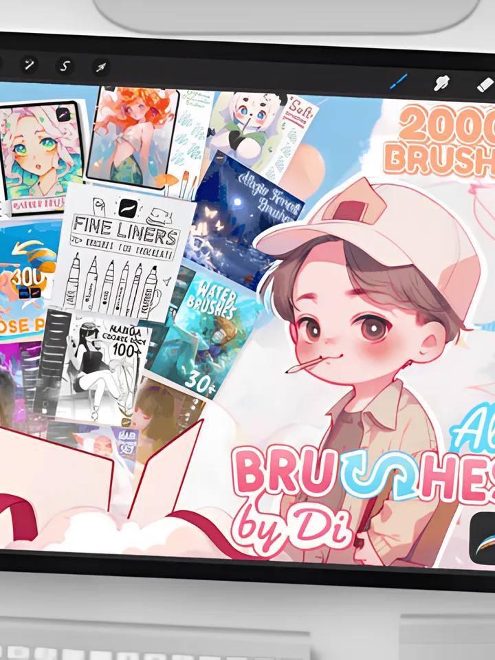 Over 2000+ Procreate Brushes by Di