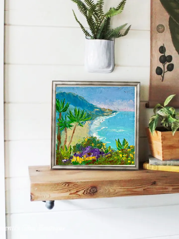 Landscape Painting Original Oil Painting Laguna Beach California Coastal fine art
