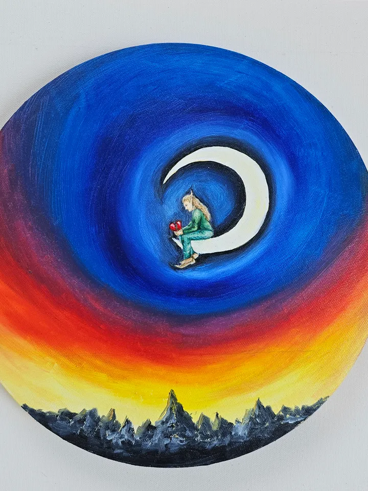 Oil painting | Canvas | Broken hearted elf