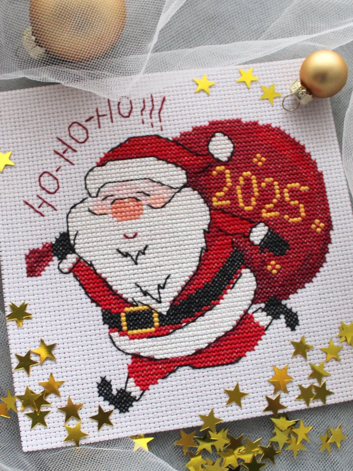 Cross stitch pattern Santa, New Year's gift, easy cross stitch pattern PDF