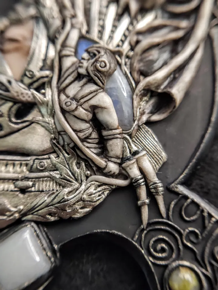 Dragon Necklace, Mens Dragon Amulet, Steampunk Necklace, Steampunk Dragon