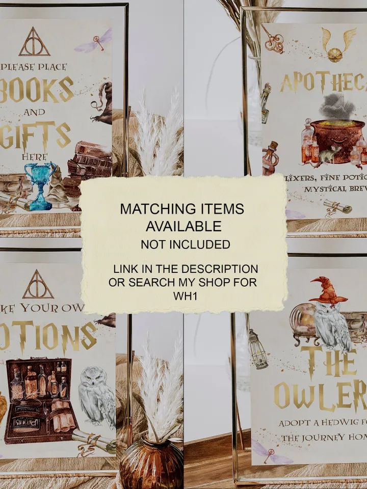 APOTHECARY; Wizard Baby Shower; Magic School Baby Shower template; Instant Download; wh1