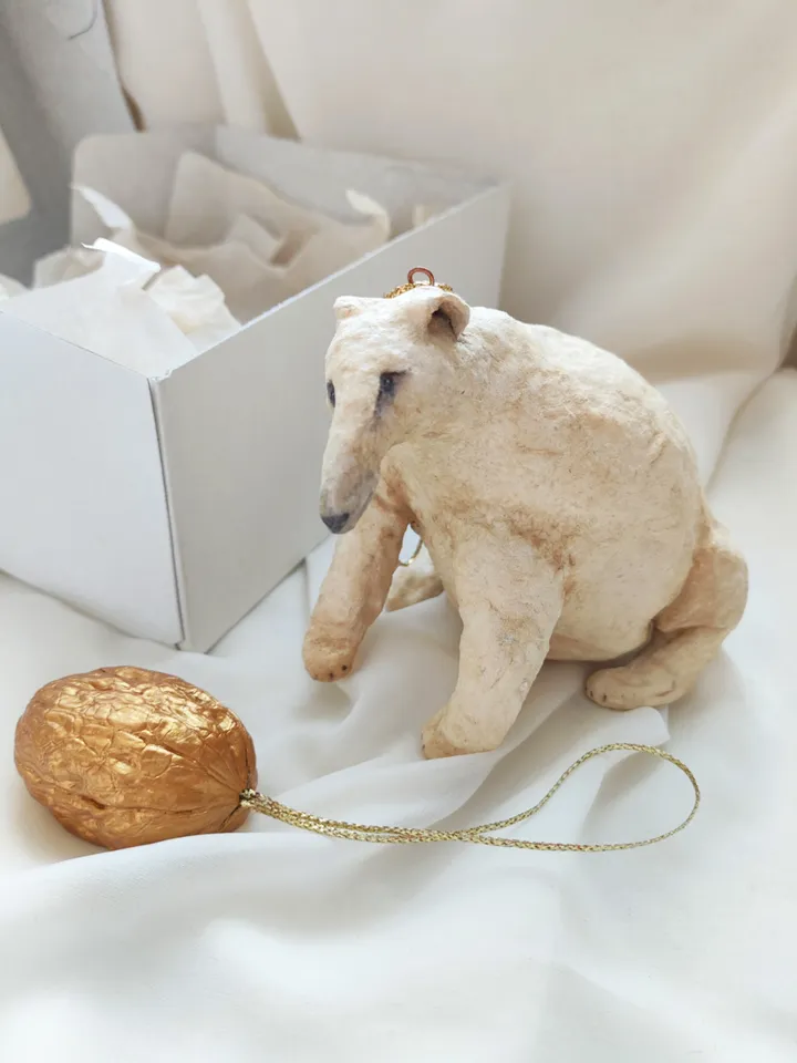 Vintage style Christmas ornament bear
