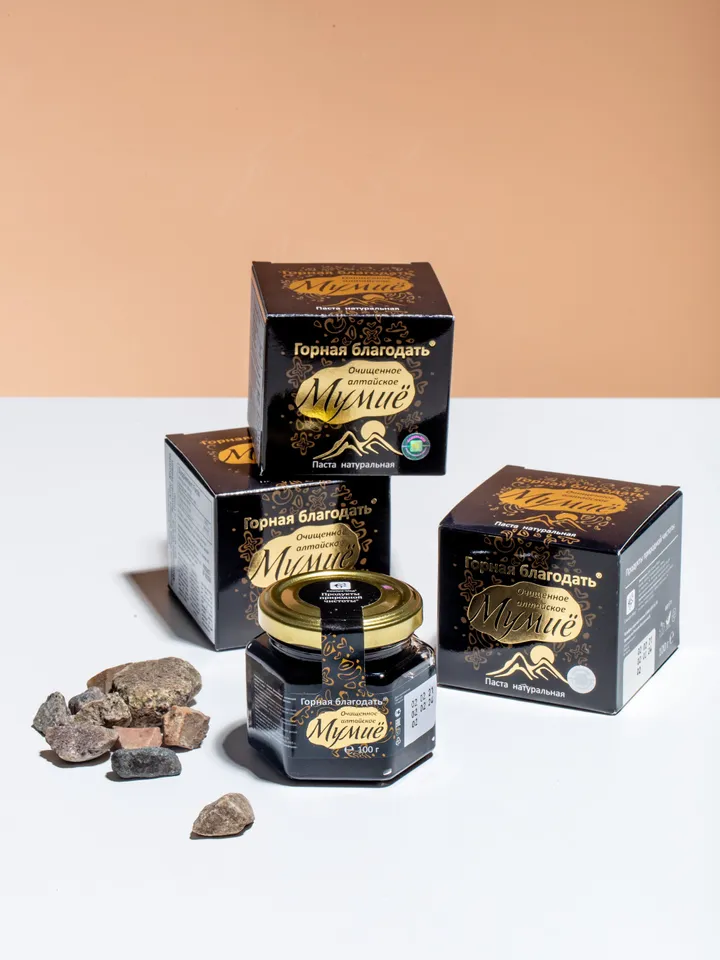 Siberian Shilajit Altai Mumijo Resin Mountain Grace (Sachera-Med) 3.53 oz (100g)