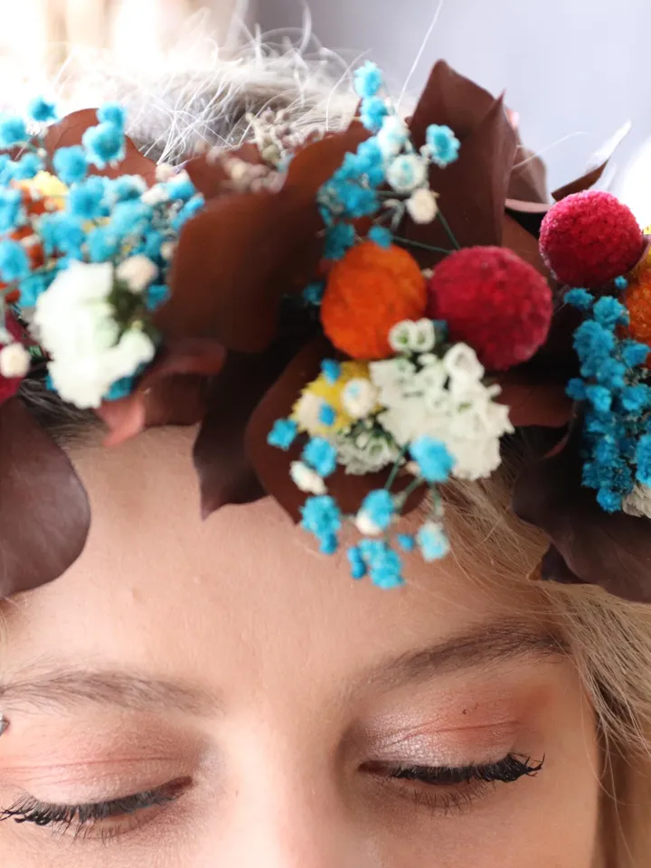 autumn leaf crown, brown natural crown, costume crown, Festival crown, wedding hair accessories,