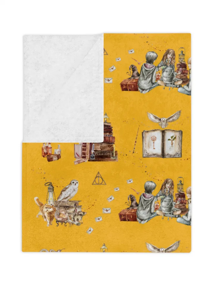 Wizarding World Baby Blanket; Magic School Baby Minky Blanket Owl Key Magic World Custom Wizard Blanket Gift for Baby Minky Blanket WBB12